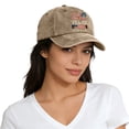 thumbnail image 3 of USA 250th Anniversary Baseball Cap, Patriotic Embroidered and Printed American Flag Dad Hat, Adjustable 4th of July Hat for Men and Women, Freedom Celebration Cap Khaki, 3 of 6