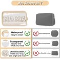 thumbnail image 4 of Transparent PVC Makeup Bag for Mom with Letter Display - College Style Patch Design, Nylon Waterproof Portable Shiny Cosmetic Pouch with Zipper, Travel Toiletry Organizer for Women & Girls, 4 of 7