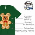 thumbnail image 3 of Disney Mickey Gingerbread Christmas Graphic Design Casual Short Sleeve Shirt (Green-2X Large), 3 of 6