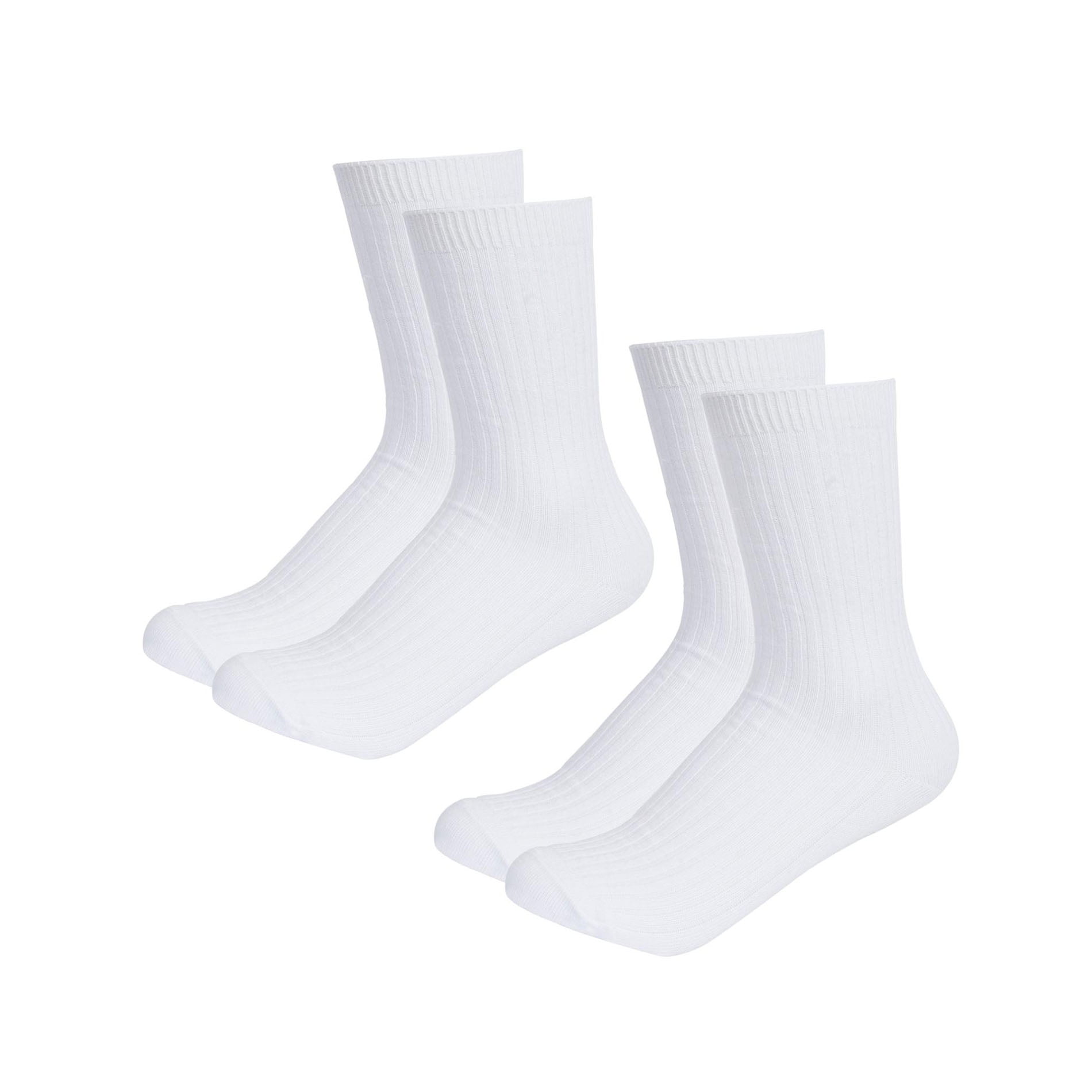 bossini Boys Kids Solid white long socks (2 Pairs) White Walmart