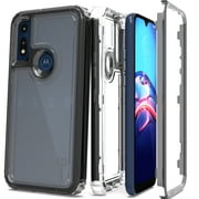 CoverON Motorola Moto E (2020) Phone Case, Military Grade Heavy Duty Full Body 3-Layer Shockproof Clear Cover, Black