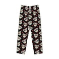 thumbnail image 2 of Vsdgher colorful Skull dog flower Print Mens Pajama Pants Sleep & Lounge Pants, PJ Bottoms With elastic waistb and Pockets, 2 of 5