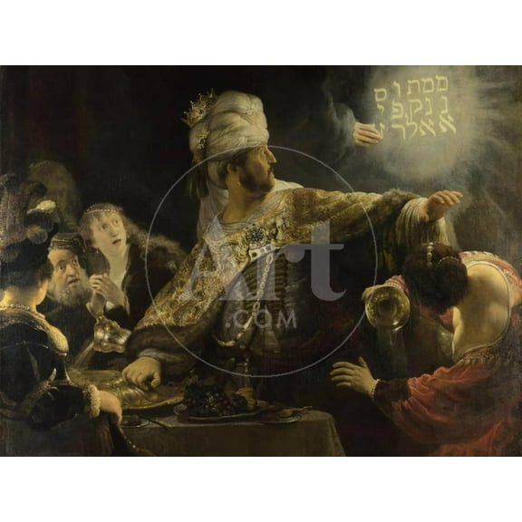 Belshazzar's Feast, Ca 1637, Religion Unframed Giclee Print Wall Art by Rembrandt van Rijn Sold by Art.Com