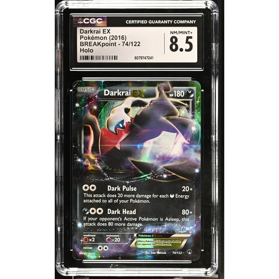 2016 Pokémon XY BREAKpoint Darkrai #74/122 EX Holo CGC 8.5