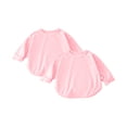 thumbnail image 3 of LZHGirlshop 2PC Toddler Long Sleeve Shirt Soft Undershirts Base Layer Basic T Shirt Tees Casual Solid Daily Clothes,2PC Pink,18-24M, 3 of 6