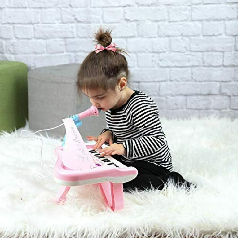 ToyVelt Piano de juguete para niñas pequeñas – Lindo piano para niños con  micrófono integrado y modos de música – Los mejores regalos de cumpleaños