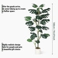 thumbnail image 4 of 6FT Realistic Artificial Monstera Deliciosa Plant in Pot - UV Resistant Bendable Stems - Weighted Ceramic Base - Zero Maintenance Faux Floor Tree - Color: 6FT, 4 of 8