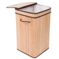 thumbnail image 4 of BirdRock Home Bamboo Square Laundry Hamper with Lid and Cloth Liner - Natural, 4 of 9