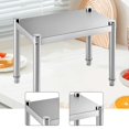 thumbnail image 1 of Elodie Microwave Oven Rack Kitchen Counter Shelf Stainless Steel Microwave Stand Dunnage Rack for Shop Commercial Pantry Garage Home 80x30x40 cm, 1 of 8