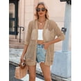 thumbnail image 4 of Zeagoo Plus Size Crochet Cardigan Short Sleeve Open Front Lightweight Summer Boho Kimono Cardigans, 4 of 10