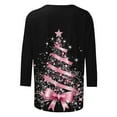 thumbnail image 5 of Christmas Shirts for Women Christmas Tree Graphic Tops 3/4 Length Sleeve Crew-Neck T-Shirts Loose Fit Blouses Fashion Holiday Tee Shirt Dressy Casual Clothes Funny Outfits, 5 of 5