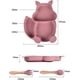 thumbnail image 2 of Kids Tableware Set Baby Suction Cup Plate Silicone Baby Plate Placemat Silicone Placemat Baby Tableware Set Plate, for Training Eating (Squirrel-Pink), 2 of 5
