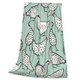thumbnail image 3 of Bingfone Hand Drawn Chickens Print Flannel Fleece Blanket Throw Blanket For Bed,Sofa,Couch,Travel,Camping(80"X60"), 3 of 9