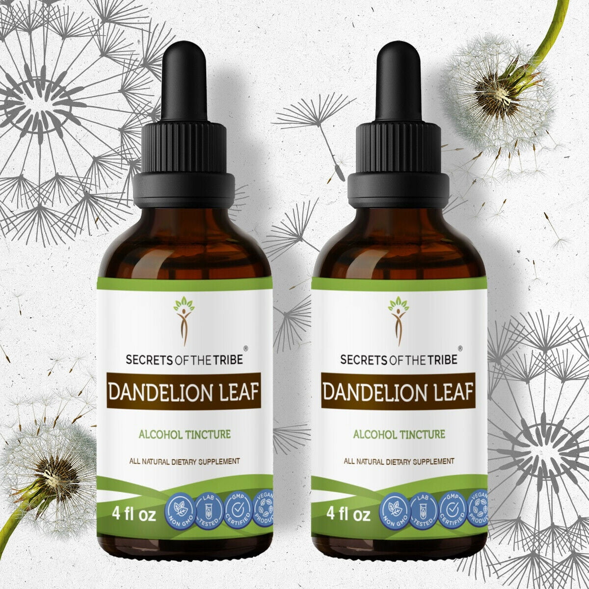 Dandelion Leaf Tincture Alcohol Extract, Organic Taraxacum Officinale