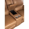 thumbnail image 6 of Bowery Hill Power Transitional Leather Console Loveseat in Brown, 6 of 8