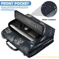thumbnail image 6 of Zipper Binder with Shoulder Strap 2 inch 3 Ring Waterproof File Folder Organizer Bag 500 Sheet Deep Gray Feathers and Pinecones, 6 of 8