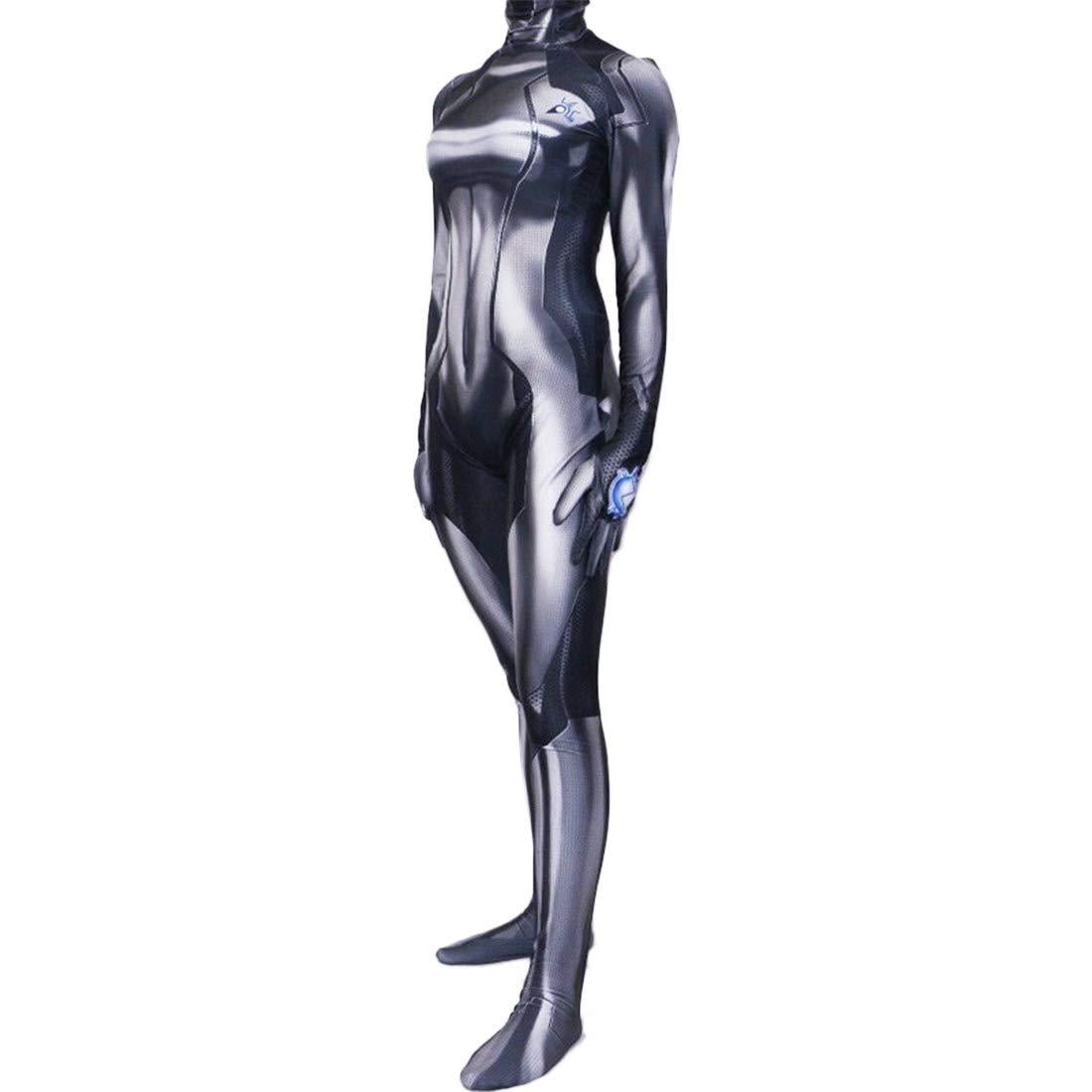 Cosplay Life Zero Suit Samus Black Metroid Cosplay Costume | Fabric  Bodysuit Zentaisuit | ZSS Halloween Costume (Black, M) 