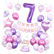 SKYSONIC Sweet 16 Party Decorations, Lavender Birthday Decor for Girls Number Foil Balloons Cake Topper Butterfly Stickers for 16th Birthday Party