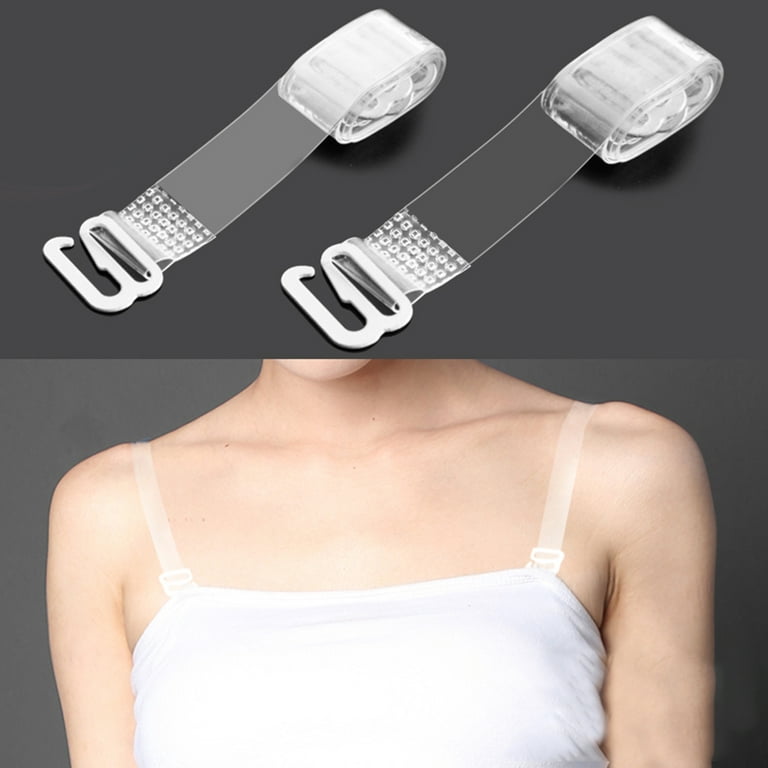 6 Pairs Adjustable Lady's Invisible Straps Clear Transparent Bra