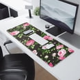 thumbnail image 2 of Long Mouse Pads for Desk,Pioneer Flower Floral Print Pattern Desk Mats on Top Of Desks, Desk Mouse Pad Extra Large with 3mm Non-Slip Base and Stitched Edge for Gaming,Office,Work,Home 31.5"x11.8", 2 of 6