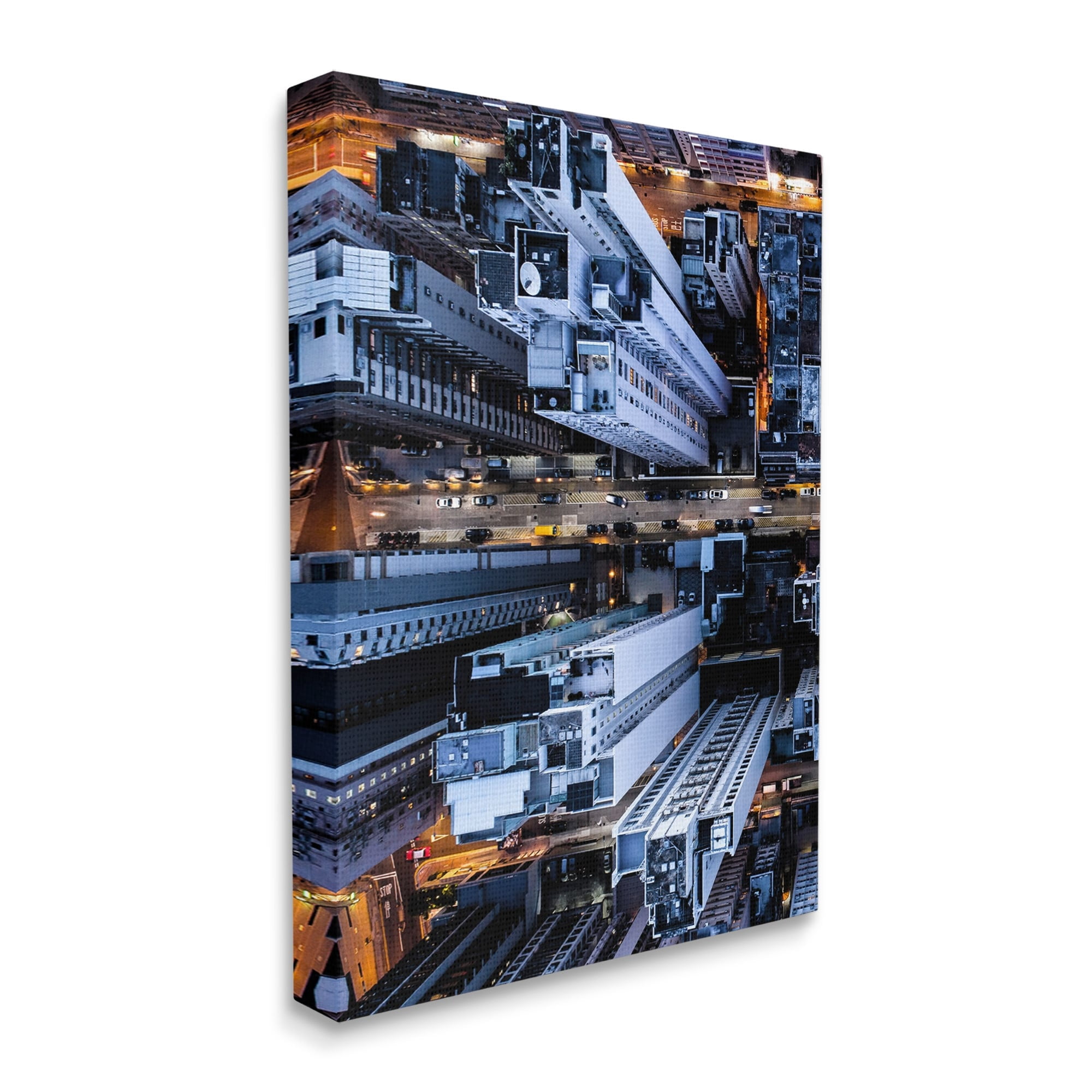 Stupell Industries City Lights Architecture Buildings from Above Canvas Wall Art by PhotoINC Studio
