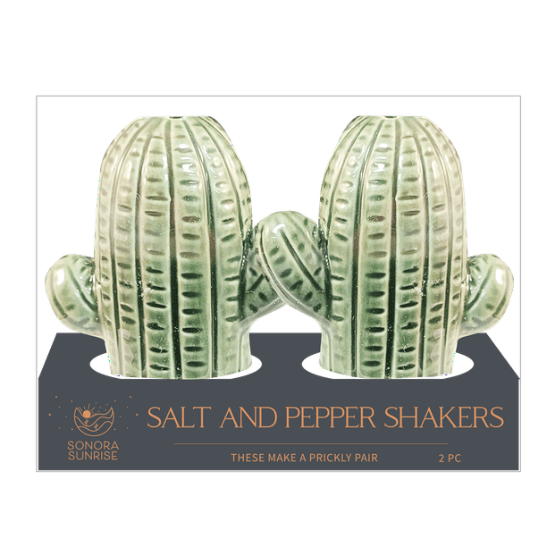Sonora Sunrise Salt & Pepper Shaker. These make a prickly pair. 2pc