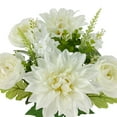 thumbnail image 2 of Mainstays 17 inches Indoor Artificial Dahlia Mix Bush, Cream Color., 2 of 8