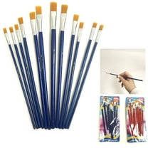 12 Pc Paint Brushes Set Nylon Brush Oil Watercolor Artist Acrylic Painting Art