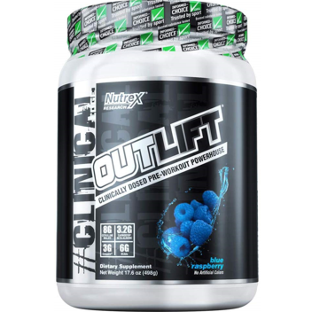 Nutrex Research Outlift PreWorkout Powder, Blue Raspberry