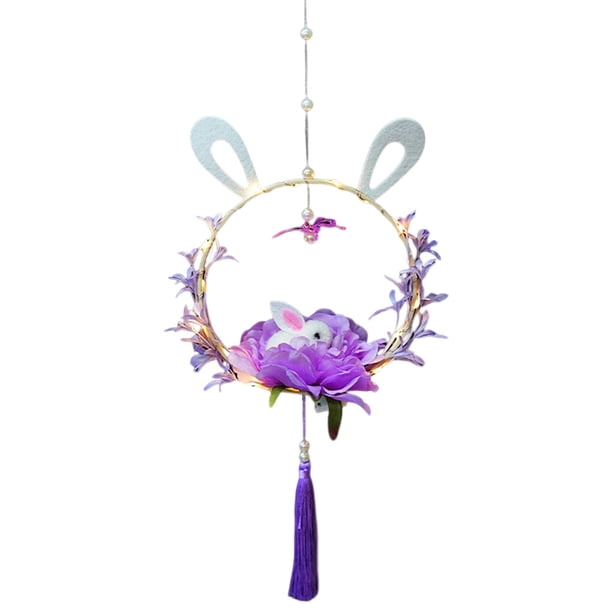 Advancent Festival farol hecho a mano estilo chino patrón de luz lámpara artesanal decoración herramienta de iluminación para el hogar Artesanía Púrpura Rama Morada