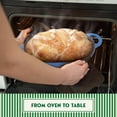 thumbnail image 6 of Enameled Cast Iron Bread Oven 2 Qt (Blue), Non-Stick Single Loaf Cast Iron Bread Pan with Lid, Easy Homemade Sourdough Dutch Oven with Lid, Oven-Safe Artisan Bread Baking Pan, 6 of 7