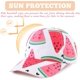 thumbnail image 4 of (Sandía) Gorra de béisbol para niños Animal de dibujos animados para niños Sombrero para el sol para niños pequeños Sombrero de playa ajustable para verano para niñas y niños, 4 of 4