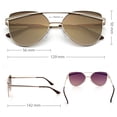 thumbnail image 2 of LotFancy 2 Cateye Sunglasses for Adult Women Female with Case, Brown Gradient, 2 of 7