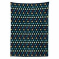 thumbnail image 2 of Cars Tablecloth, Mini Vintage Vehicles on the Road Driving Cars with Various Vibrant Colors, Rectangle Satin Table Cover for Dining Room and Kitchen, 52" X 70", Dark Blue Aqua Mustard, by Ambesonne, 2 of 2