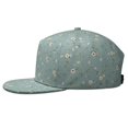thumbnail image 3 of Skull with Flowers Snapback - Flat Bill Urban Fashion Hat, 3 of 5