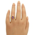 thumbnail image 6 of 18K Gold Over Brass Natural Amethyst - Brazil Ring s.6 Jewelry RM-1001 TGR1032_C_6, 6 of 6