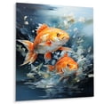 thumbnail image 2 of Designart "Fishing Carp composition II" Animals Metal Wall Art, 2 of 5
