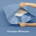 thumbnail image 6 of AiAngu Bamboo Full Sheet Set, Luxury Soft 4 Pieces Bed Sheets with 18" Deep Pocket, Lake Blue, 6 of 8
