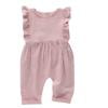 Summer Rompers For Girls Ruffles Sleeveless Solid Tiered Swing Jumpsuits Onesie Outfit Pink Infant Boy Clothes