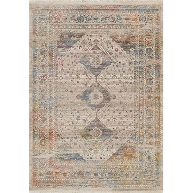 Momeni IZMIRIZ-04MTI2680 Tapis Coureur Traditionnel 2 Pi. 6 Po. x 8 Pi. Izmir Fabriqué à la Machine, Multi Couleur