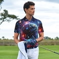 thumbnail image 3 of Honeii Outer Space Floating Numbers And Letters print Polo Shirt, a classic short-sleeved, button-down golf shirt designed for men4X-Large, 3 of 6