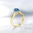thumbnail image 4 of Gem Stone King 10K Yellow and White Gold Ring Ring Persian Blue Moissanite 1.00cttw (Size 6), 4 of 4