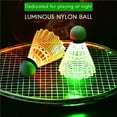 thumbnail image 3 of Toystoory 6 Pieces LED Badminton Luminous Lighting Night Training Nylon Shuttlecocks Sponge Head Ball for Backyards Indoor Activities Type2 NO2, 3 of 6