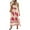Hot Pink, variant on WTOBBY Women's Fashionable Retro Printed Bohemian Beach Dress for Beach Vacation, Flowy Ruched Hawaiian Style Maxi Dress for Resort Wear,Hot Pink S