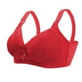 thumbnail image 2 of Abcnature Bras for Women Back Buckle Embroidery Thin Style Ventilate Plus Size Bras without Steel Rim, 2 of 5