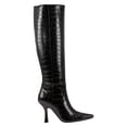 thumbnail image 2 of MARC FISHER Womens Black Animal Print Goring Padded Vedanty Pointed Toe Stiletto Zip-Up Dress Boots 5.5 M, 2 of 4