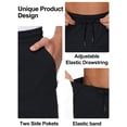 thumbnail image 5 of Pdbokew Men's Lightweight Hiking Pants Breathable Sports Outdoor Jogger Pants with Elastic Waist Black 34, 5 of 8
