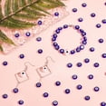 thumbnail image 2 of 10 hebras (49 piezas/hebra) de cuentas de vidrio de Murano azules hechas a mano, planas, redondas, espaciadoras, sueltas para pulseras, collares y joyas., 2 of 6