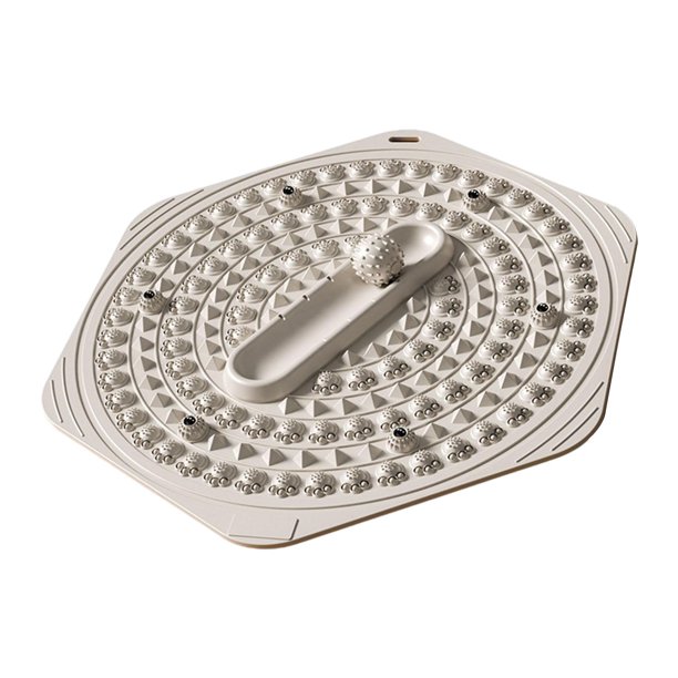 Esterilla de masaje de pies de acupresión compacta y multiusos para hacer ejercicio, viajar y la oficina. Gris