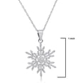 thumbnail image 2 of Diamond Snowflake Pendant Necklace in .925 Sterling Silver on an 18 inch Chain, 2 of 3